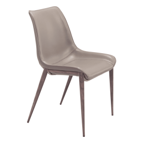 Set Of Two Walnut Solid Back Dining Chairs
