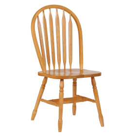 Sunset Trading Selections Windsor Arrowback Dining Side Chair | Light Oak Solid Wood | Set of 2 Fully Assembled Sidechairs