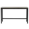 TOPMAX Counter Height Extra Long Dining Table Set with 3 Stools Pub Kitchen Set Side Table with Footrest, Gray