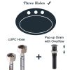 2-Handle 4-Inch Oil Rubbed Bronze Bathroom Faucet, Bathroom Vanity Sink Faucets with Pop-up Drain and Supply Hoses On-Site