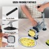 VEVOR French Fry Cutter, Potato Slicer with 1/2-Inch and 3/8-Inch Stainless Steel Blades, Manual Potato Cutter Chopper with Suction Cups, Great for Po