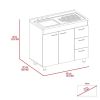 Utility Sink Kisco, Kitchen, White / Black
