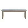 TREXM 6-Piece Retro 72'L Rectangular Dining Table Set with 4 Drawers, 4 Upholstered Chairs & 1 Bench for Dining Room (Grey)