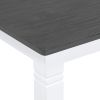 TOPMAX 6-Piece Wood Dining Table Set Kitchen Table Set with Upholstered Bench and 4 Dining Chairs, Farmhouse Style,Gray+White