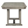 TREXM 6-Piece Rubber Wood Dining Table Set with Beautiful Wood Grain Pattern Tabletop Solid Wood Veneer and Soft Cushion (Gray)