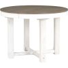 TREXM 5-Piece Dining Table Set, Two-Size Round To Oval Extendable Butterfly Leaf Wood Dining Table and 4 Upholstered Dining Chairs with Armrests (Brow