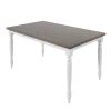 TOPMAX 6-peice Dining Set with Turned Legs, Kitchen Table Set with Upholstered Dining Chairs and Bench,Retro Style, White