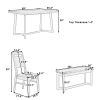 TOPMAX Farmhouse 6-Piece Wood Dining Table Set with 4 Upholstered Chairs and Bench, White
