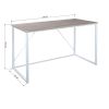 47.2 inch Computer Desk Modern Writing Desk, Simple Study Table, Industrial Office Desk, Sturdy Laptop Table for Home Office, oak & white