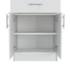 DEPOT E-SHOP Barbados Pantry Cabinet, One Drawer, Two Interior Shelves, White / Light Oak