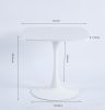 1+4,5pieces dining set,31.5"WHITE Table metal leg Mid-century Dining Table for 4-6 people With Mdf Table Top, Pedestal Dining Table, End Table Leisure