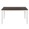 TOPMAX 6 Piece Dining Table Set with Bench, Table Set with Waterproof Coat, Ivory and Cherry
