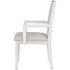 TREXM 5-Piece Dining Table Set, Two-Size Round To Oval Extendable Butterfly Leaf Wood Dining Table and 4 Upholstered Dining Chairs with Armrests (Brow