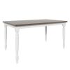 TOPMAX 6-peice Dining Set with Turned Legs, Kitchen Table Set with Upholstered Dining Chairs and Bench,Retro Style, White