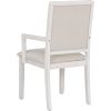 TREXM 5-Piece Dining Table Set, Two-Size Round To Oval Extendable Butterfly Leaf Wood Dining Table and 4 Upholstered Dining Chairs with Armrests (Brow