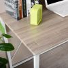 47.2 inch Computer Desk Modern Writing Desk, Simple Study Table, Industrial Office Desk, Sturdy Laptop Table for Home Office, oak & white