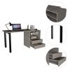 Kirsage 2-Drawer 2-Shelf Writing Desk Light Gray
