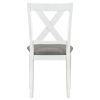 TOPMAX 6 Piece Dining Table Set Wood Dining Table and chair Kitchen Table Set with Table, Bench and 4 Chairs, Rustic Style,White+Gray