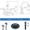 2-Handle 4-Inch Oil Rubbed Bronze Bathroom Faucet, Bathroom Vanity Sink Faucets with Pop-up Drain and Supply Hoses On-Site