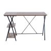 47.2"W X 18.9"D X 30.1"H Computer Desk with 2 layers - BROWN & BLACK