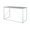 47.2 inch Computer Desk Modern Writing Desk, Simple Study Table, Industrial Office Desk, Sturdy Laptop Table for Home Office, oak & white