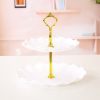 1pc; Plastic Dessert Display Table; Wavy European And American Style; Buffet Tea Break Cake Dessert Service Tray Fruit Plate