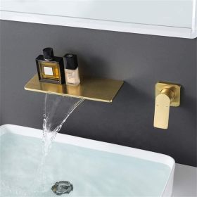 Wall-mounted washbasin faucet with handle (Default: Default)