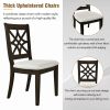 TOPMAX 5-Piece 62*35.2inch Extendable Rubber Wood Dining Table Set with X-shape Legs,Console Table with Two 8.8Inch-Wide Flip Lids and Upholstered Din
