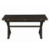 TOPMAX 5-Piece 62*35.2inch Extendable Rubber Wood Dining Table Set with X-shape Legs,Console Table with Two 8.8Inch-Wide Flip Lids and Upholstered Din